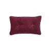 Buttoned Pillow, burgundy