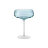 Champagne Coupe Triple Cut, blue