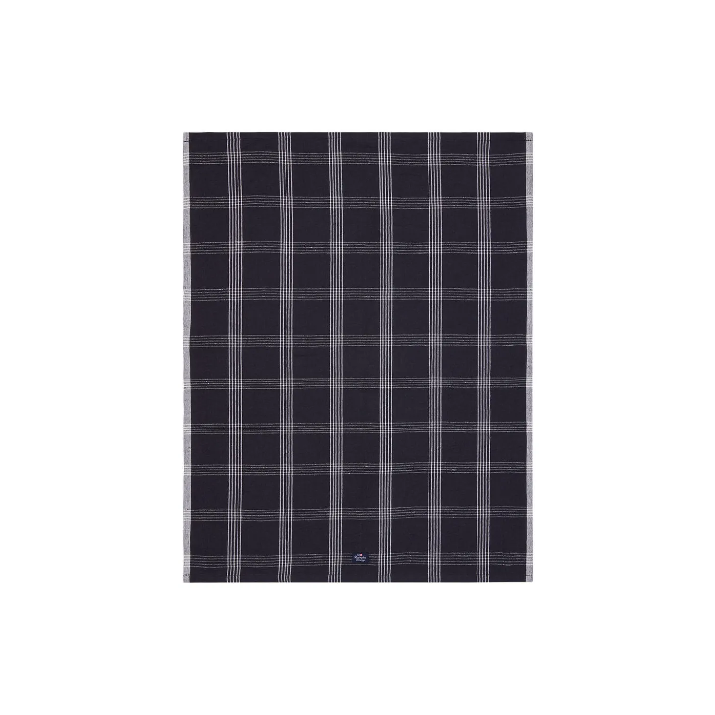 CheckedLinen/CottonKitchenTowel, black/white