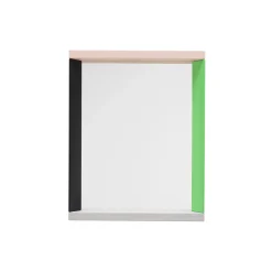 Colour Frame Mirror Small, green/pink