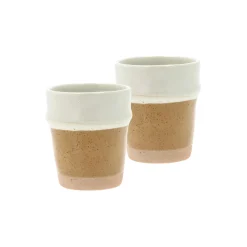 Evig espressokop 2 stk., amber/creme