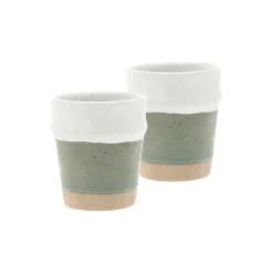 Evig espressokop 2 stk., grøn/hvid