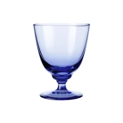 Flow glas på fod, mørk blå
