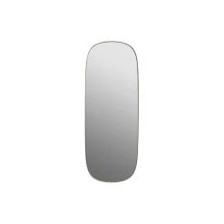 Framed Mirror, taupe/clear