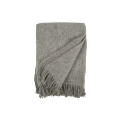 Gotland uld plaid, natural grey