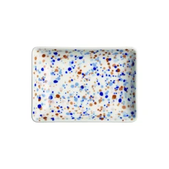 Helle A6 tallerken, blue-brown