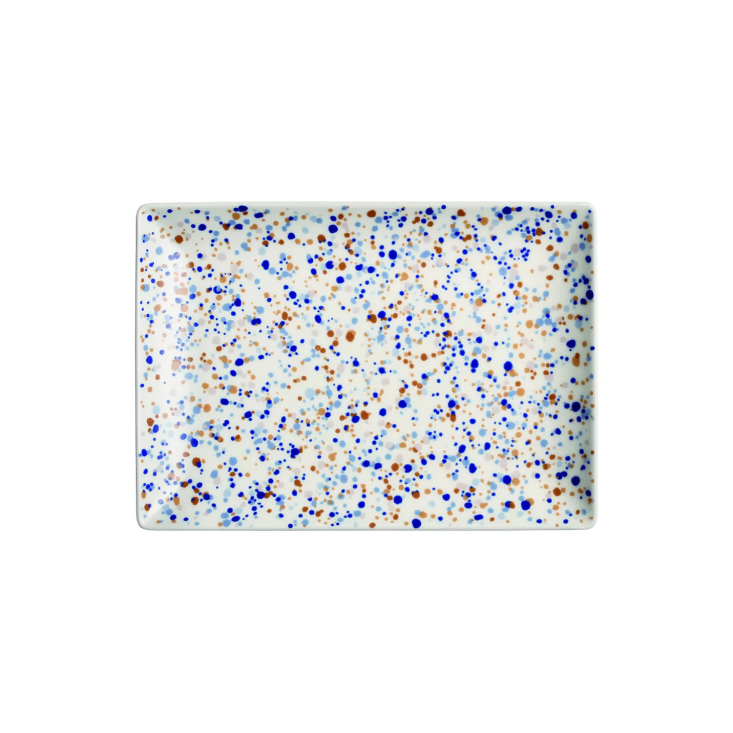 Helle A4 tallerken, blue-brown