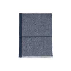 Herringbone plaid, dark blue/grey