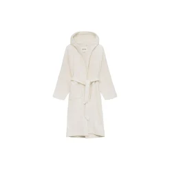 Hooded Bathrobe Terry, pure ecru