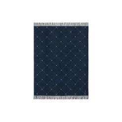 Icons Signature Star Recycled Wool Throw, navy/white