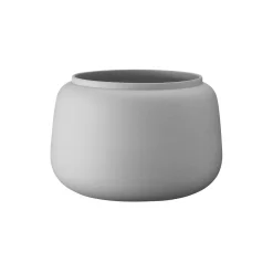 Klassisk vase bred stor, grå