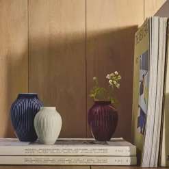 Knabstrup mini vase ripple 3 Stk., berry, sand, blue