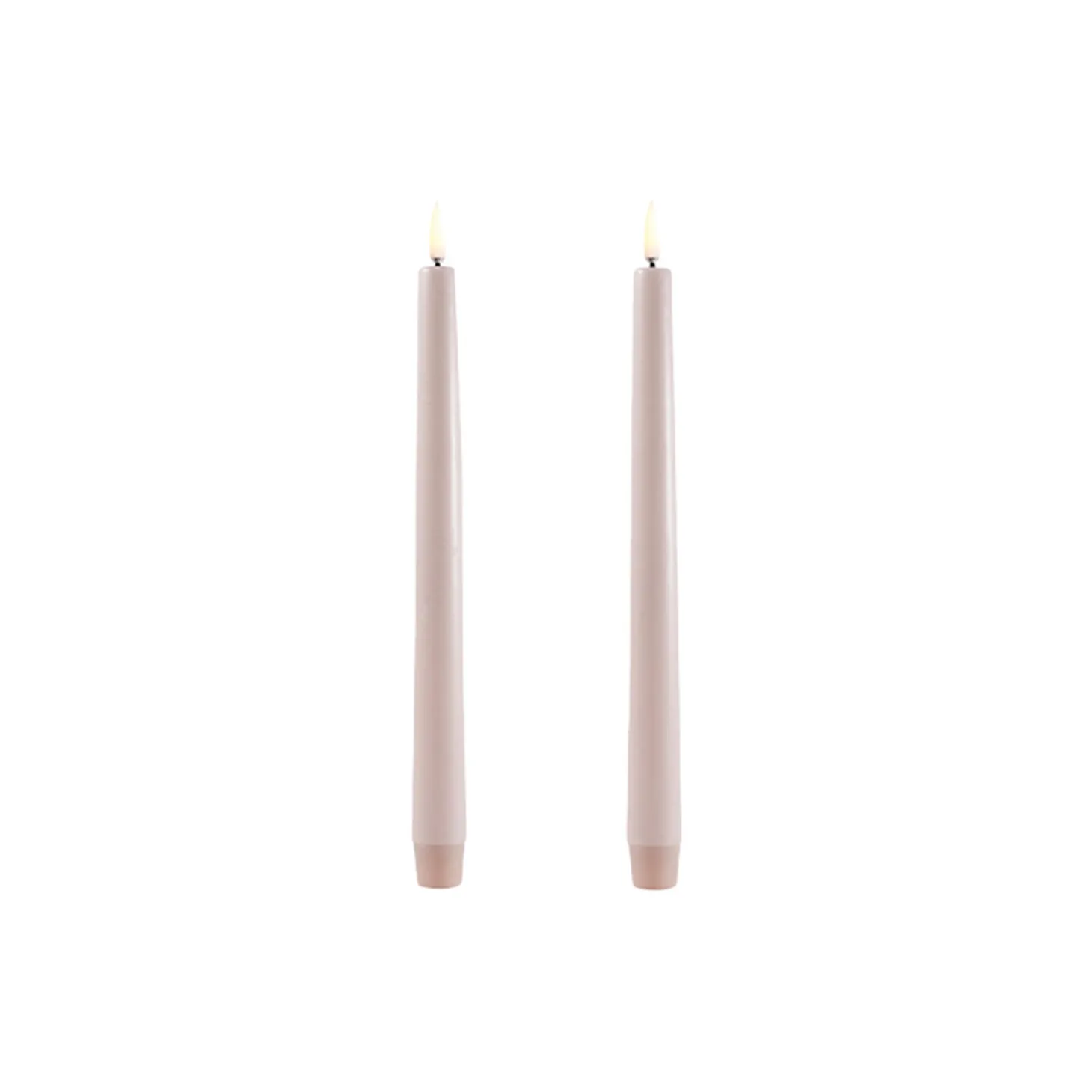 LED Classic Taper Candle 25 cm 2 pcs, beige