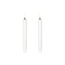 LED Mini Taper Candle 14 cm 2 pcs, nordic white