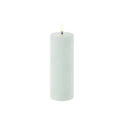 LED Pillar Candle 15 cm, dusty green
