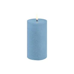 LED Pillar Candle 15 cm, sky blue