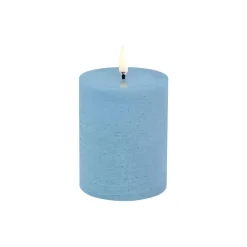 LED Pillar Candle 10 cm, sky blue