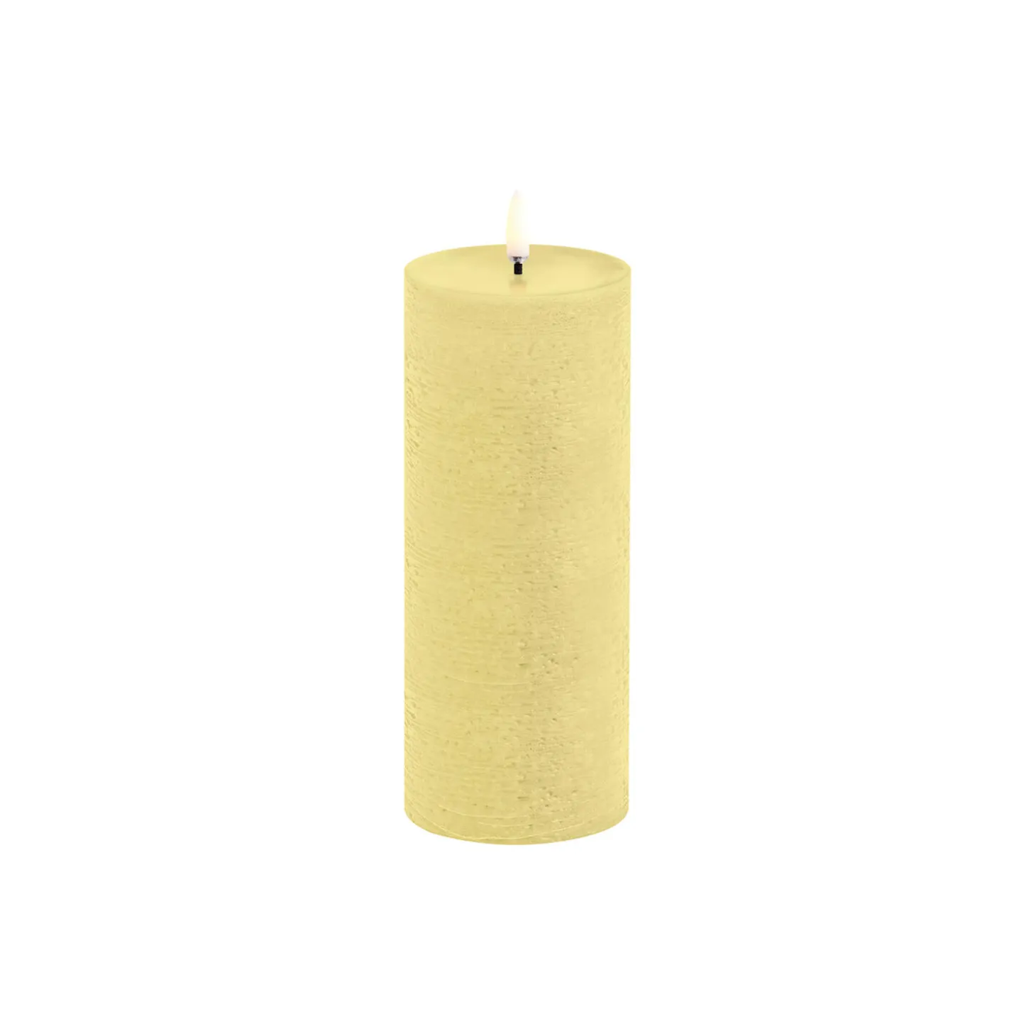 LED Pillar Candle 20 cm, wheat yellow