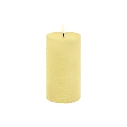 LED Pillar Candle 15 cm, wheat yellow
