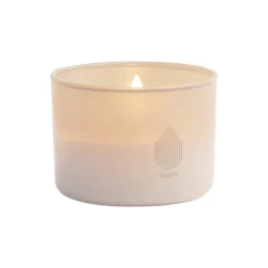 LED rechargeable glass candle, vanilla