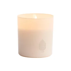 LED rechargeable glass candle, vanilla