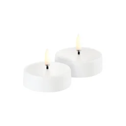 LED rechargeable maxi tealight 2 stk., white