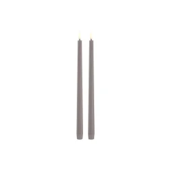 LED Slim Taper Candle 32 cm 2 pcs, sandstone