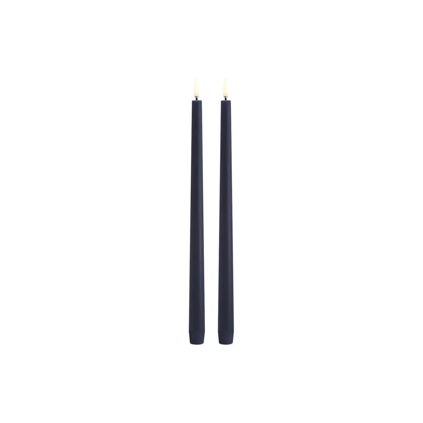 LED Slim Taper Candle 32 cm 2 pcs, dark blue