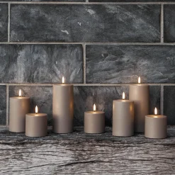 LED udendørs bloklys 15 cm, sandstone