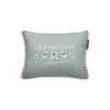 Logo Linen/Cotton Pillow, eucalyptus/white