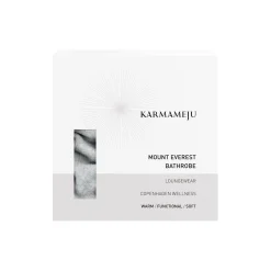 MOUNT EVEREST fleece bathrobe, light grey