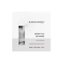 MOUNT FUJI fleece bathrobe, light grey