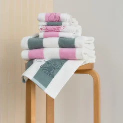 Mumi Muslinger håndklæde70x140 cm, pinkstribet