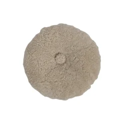 Newzealandsk korthåret & krøllet lammeskindspude, pearl