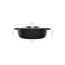 Norden Grill støbejernsgryde med låg Ø 30 cm
