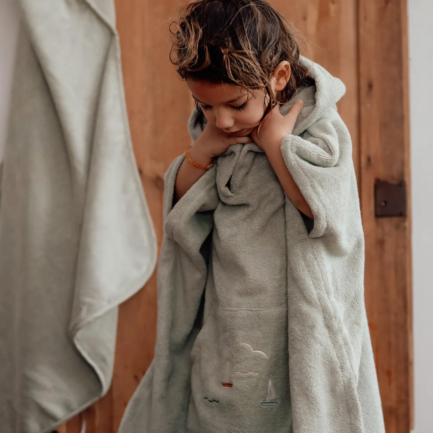 Puk badeponcho, sailboats