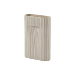 Ridge Vase, beige