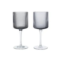 Ripple Hvidvinsglas, smoked grey