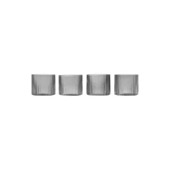 Ripple Low Glasses 4 pcs, smoked grey