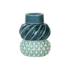 Samsurium Candlestack set of 2 pcs., petrol & peacock