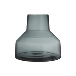 Solare kort vase, stål grå
