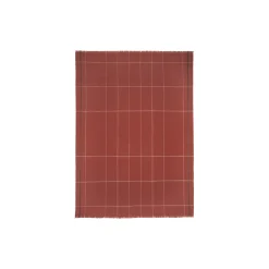 Square plaid, rusty red