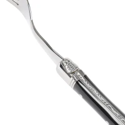 Steakgaffel, sort horn