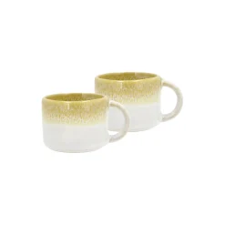 Styles espressokop 2 stk., gul/creme