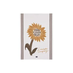 SunFlowerOrgCottonKitchenTowel, white/stone