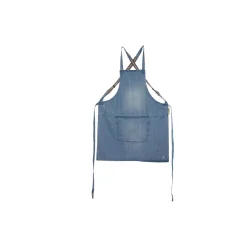 Suspender forklæde, blå