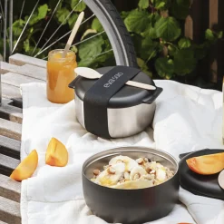 To Go madkasse, steel/black