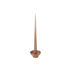 VELA Rund Lysestage S, amber brown